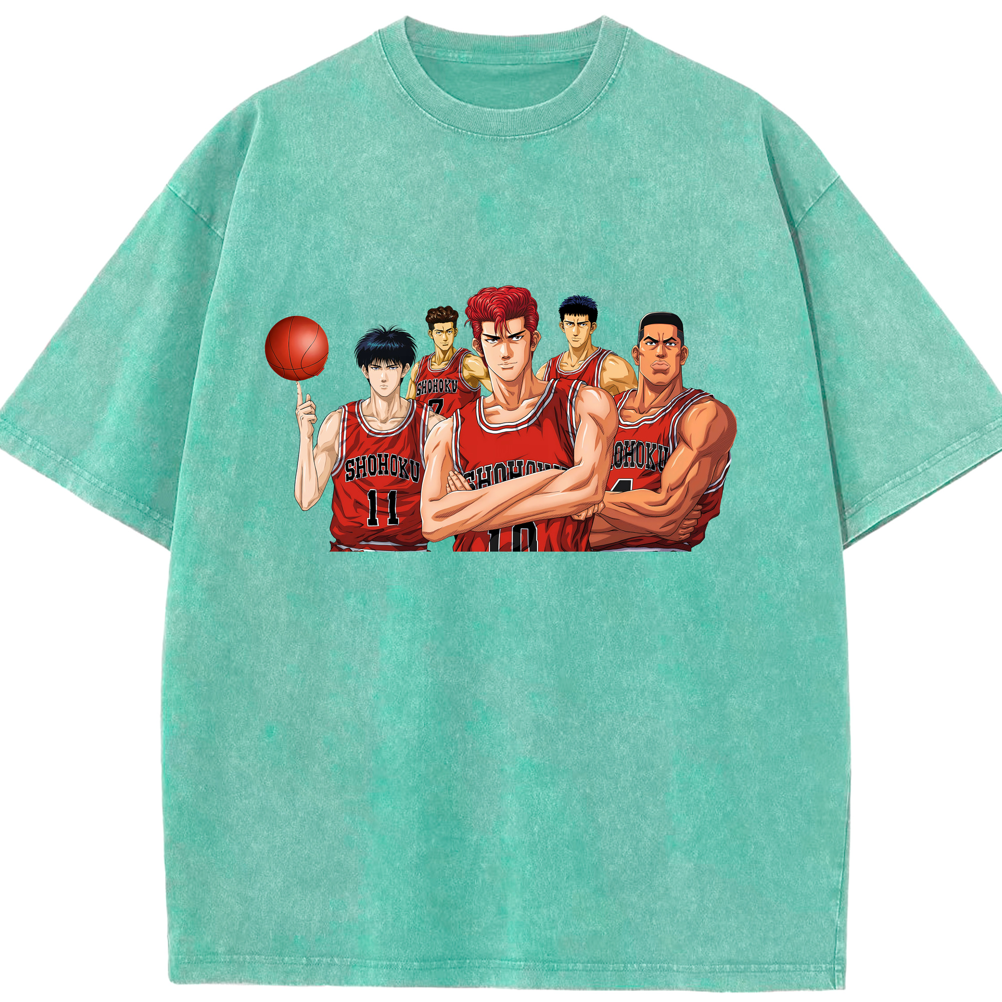 （画像用） SLAM DUNK／スラムダンク 綿100% ヴィンテージ風 半袖Tシャツ（フロントプリント）